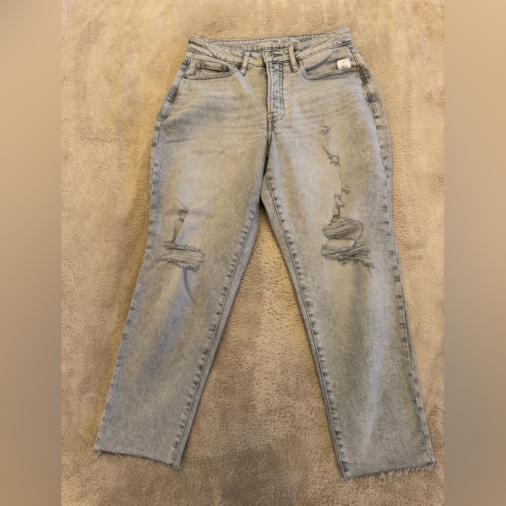 Gray Old Navy Women's Curvy OG Straight Jeans 10 P